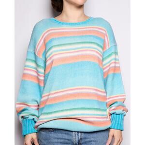 Ralph Lauren Ombre Stripe Cotton Knit Sweater